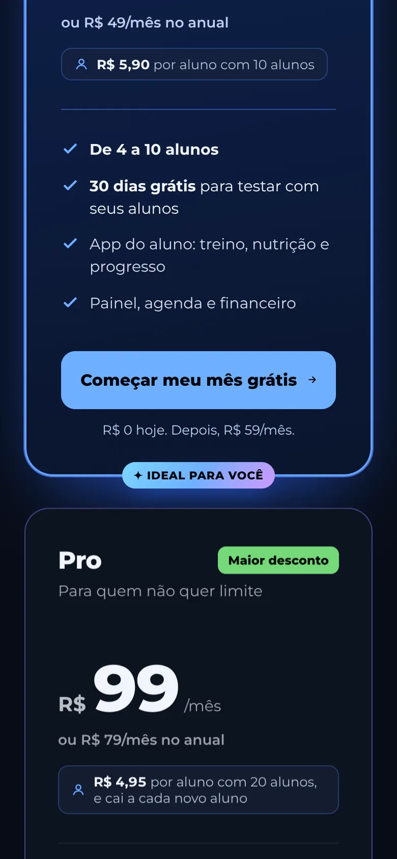 Planos no celular